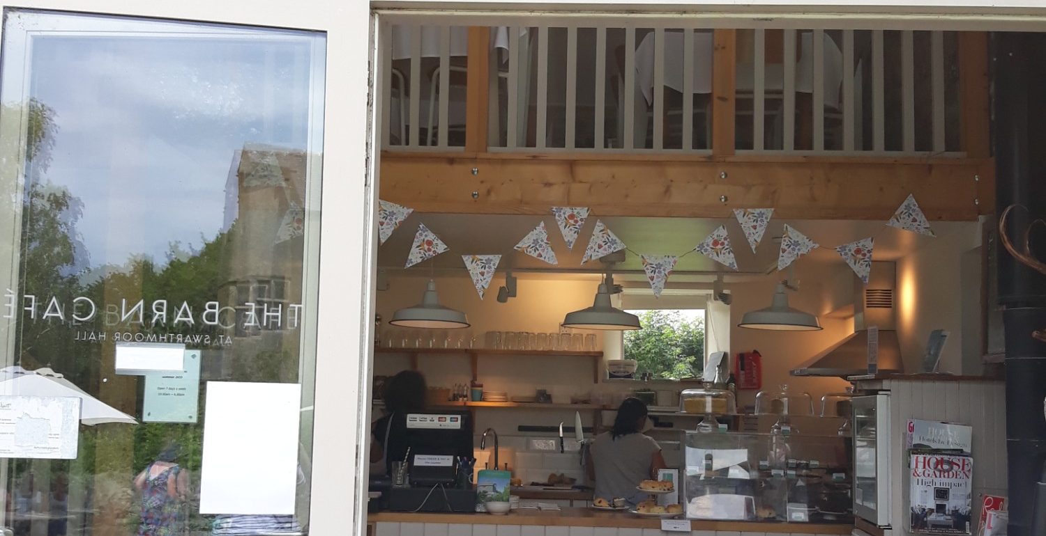 Cafe with bunting